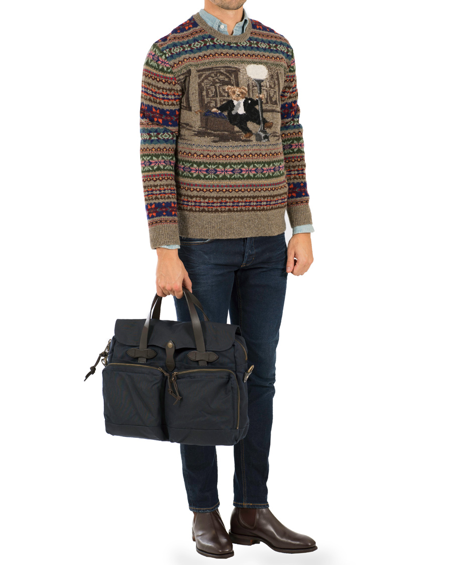 Herren | Filson 24-Hour Tin Briefcase Navy Canvas | Filson | 24-Hour Tin Briefcase Navy Canvas