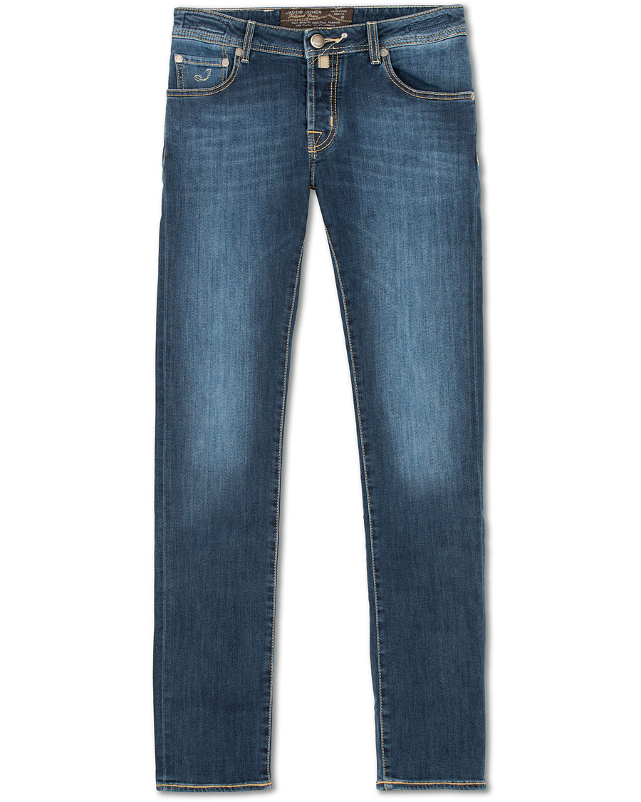 Herren | Jeans | Jacob Cohën | 622 Slim Jeans Mid Blue