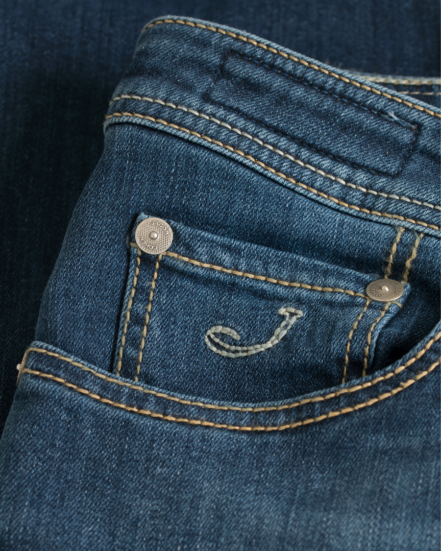 Herren | Jeans | Jacob Cohën | 622 Slim Jeans Mid Blue