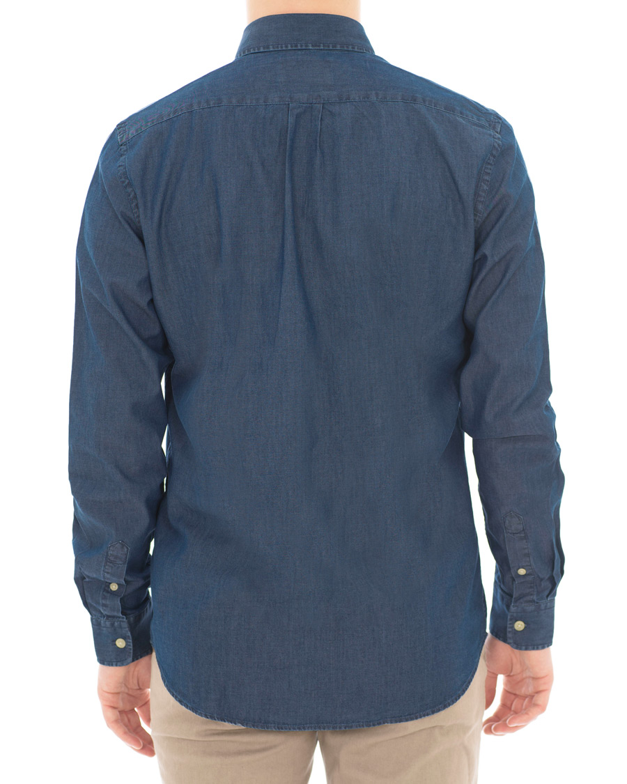 Herren | Hemden | A Day's March | Button Down Denim Shirt Washed Blue