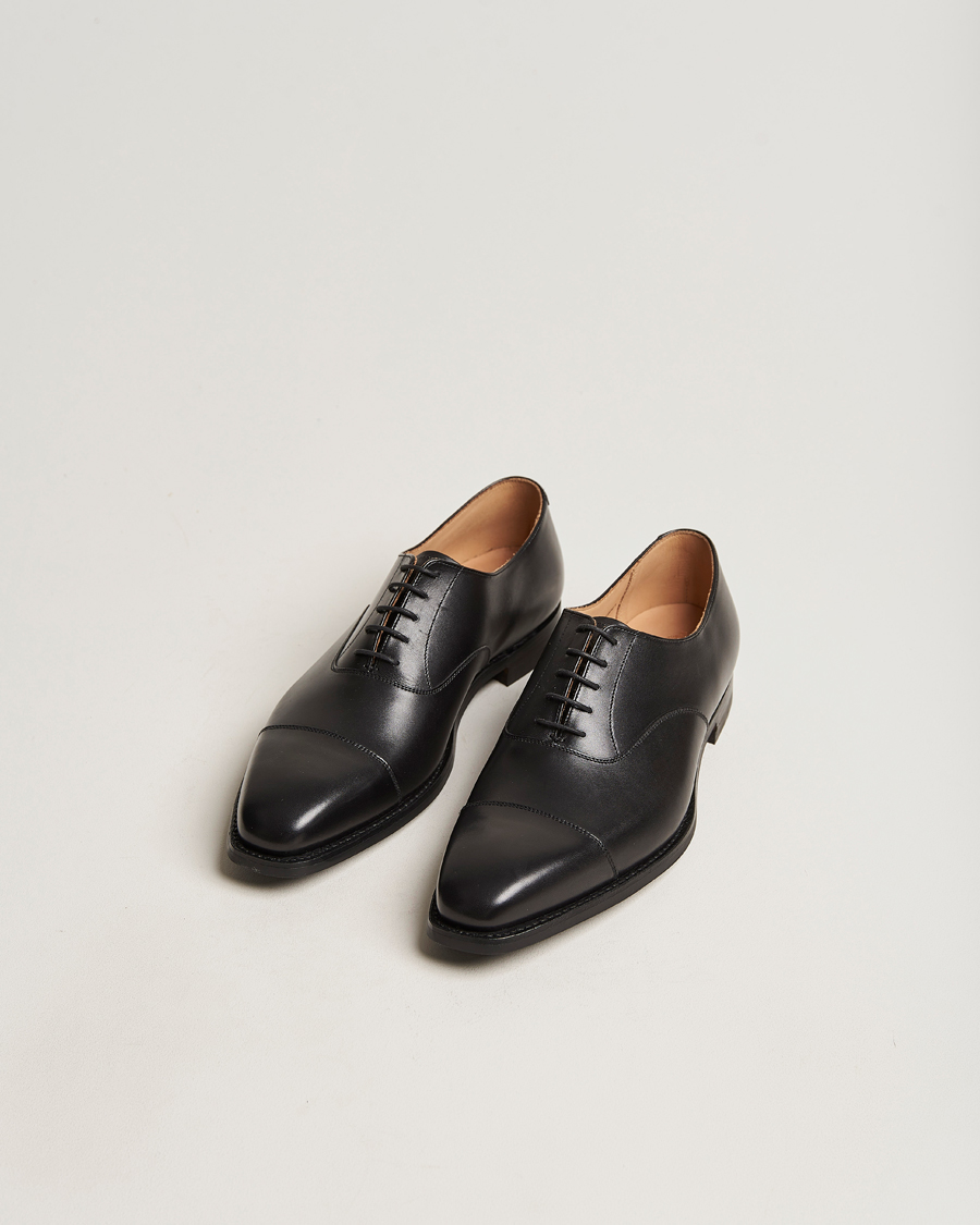 Herren | Handgefertigte Schuhe | Crockett & Jones | Hallam Oxford City Sole E Black Calf