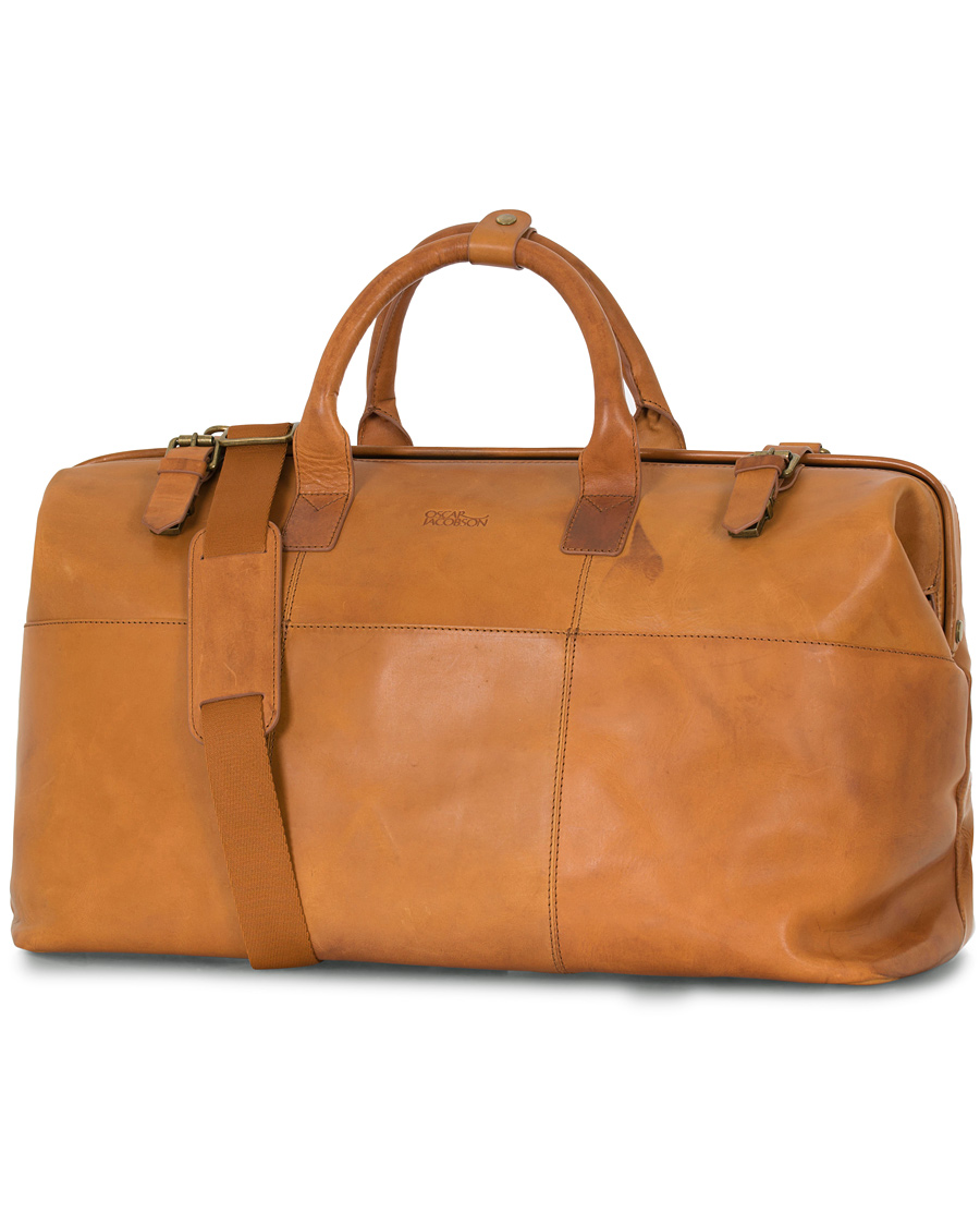 Herren | Oscar Jacobson Leather Weekendbag Tan | Oscar Jacobson | Leather Weekendbag Tan