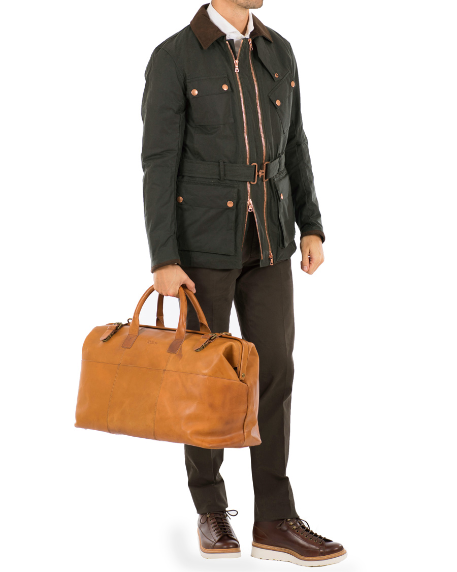 Herren | Oscar Jacobson Leather Weekendbag Tan | Oscar Jacobson | Leather Weekendbag Tan