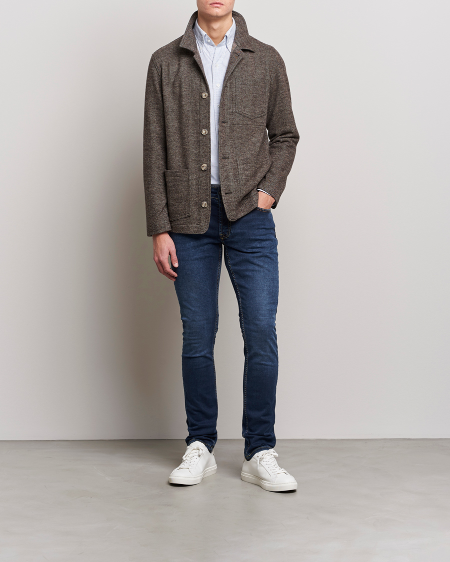 Herren | Jeans | Morris | Steve Satin Jeans Dark Wash