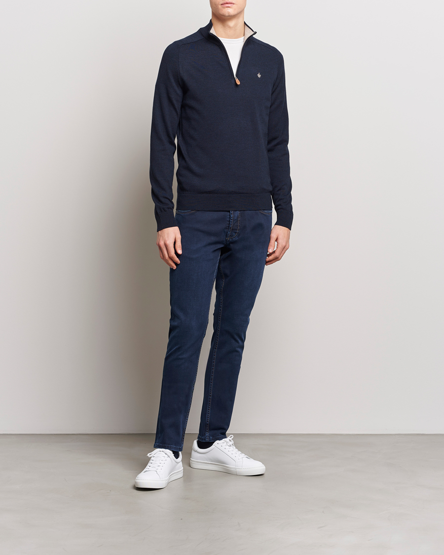 Herren | Jeans | Morris | Steve Satin Jeans Dark Blue