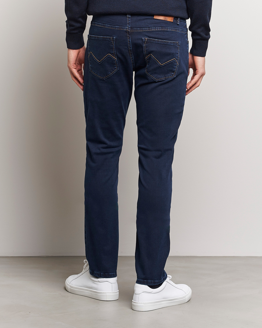 Herren | Jeans | Morris | Steve Satin Jeans Dark Blue