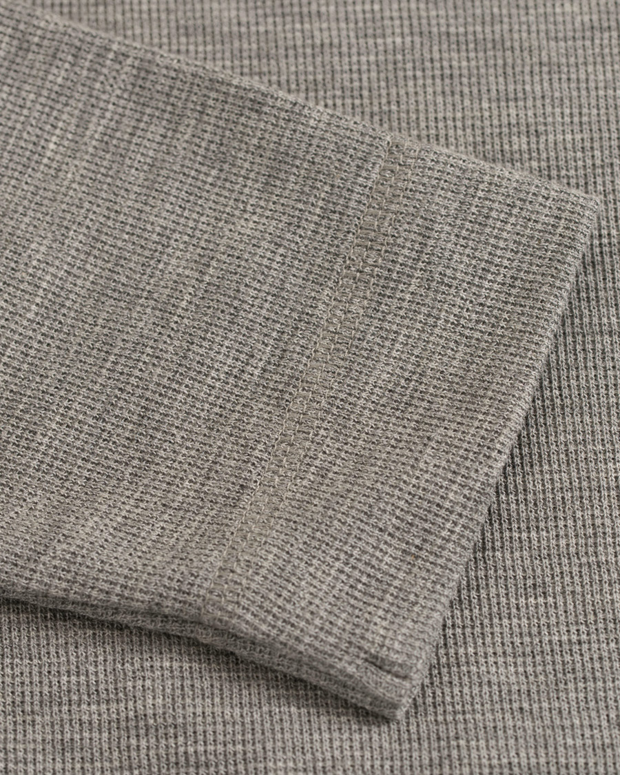 Herren | Pullover | BOSS ORANGE | BOSS Casual Trix Fine Heather Waffle Henley Mid Grey Melange