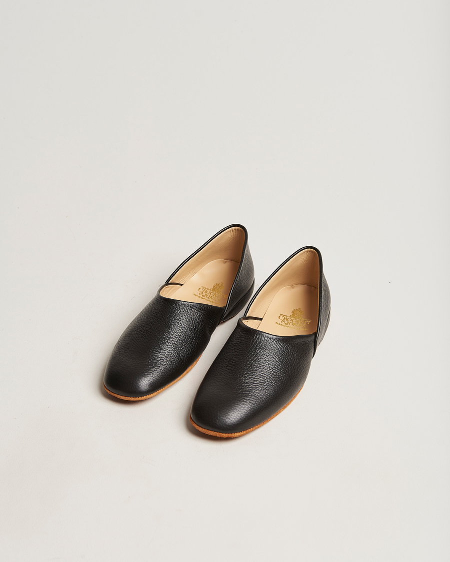 Herren | Für den Connaisseur | Crockett & Jones | Grecian Home Slipper Black