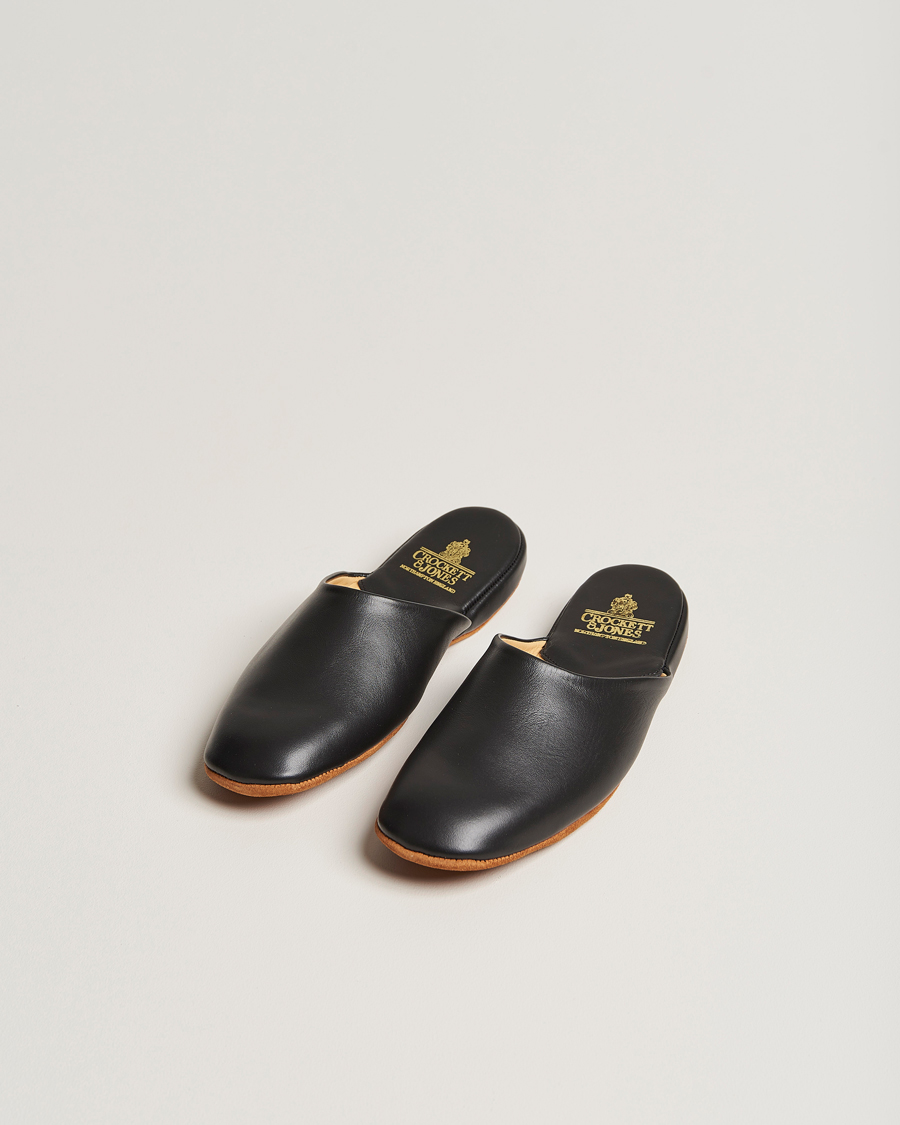 Herren |  | Crockett & Jones | Mule Calf Home Slipper Black