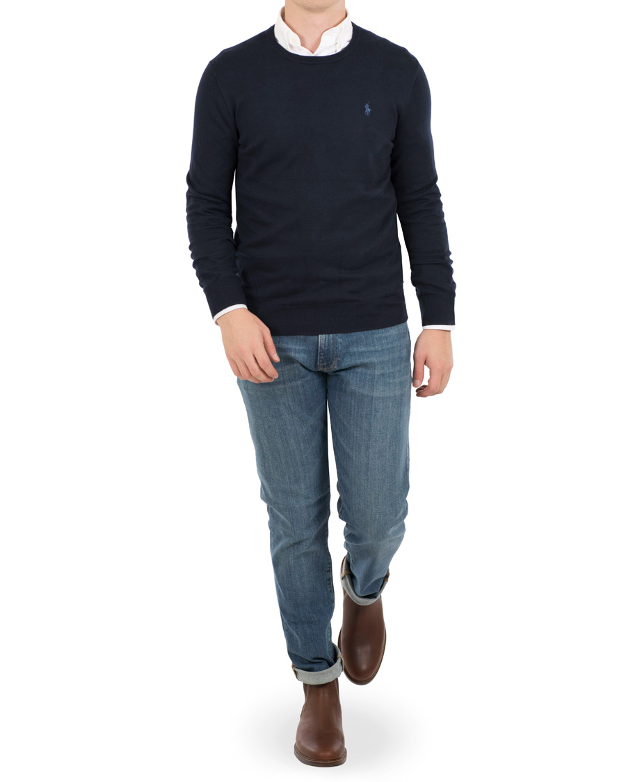 Herren | Pullover | Polo Ralph Lauren | Pima Cotton Crew Neck Pullover Navy
