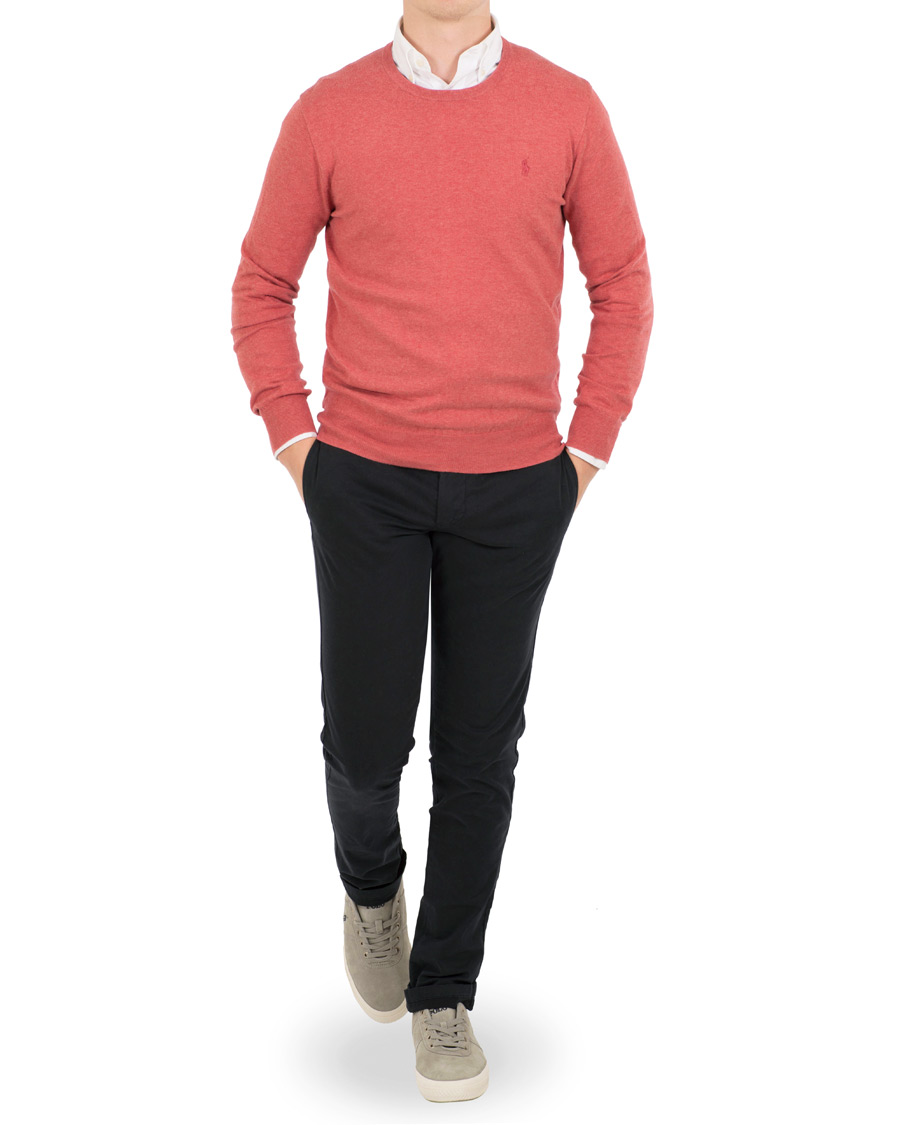 Herren | Pullover | Polo Ralph Lauren | Pima Cotton Crew Neck Pullover Sun Red
