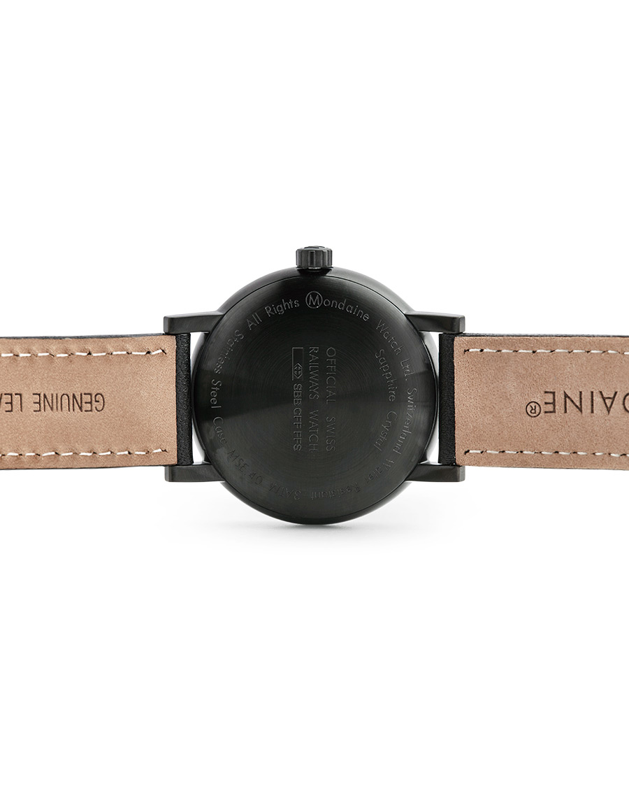 Herren | Mondaine Evo 2 PVD Sapphire Black 40mm | Mondaine | Evo 2 PVD Sapphire Black 40mm