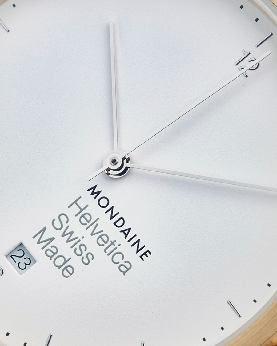 Herren | Mondaine Helvetica Light T2 GP White 38mm | Mondaine | Helvetica Light T2 GP White 38mm