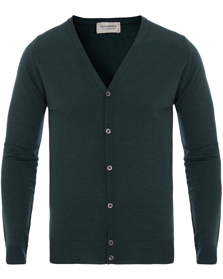 Herren | Pullover | John Smedley | Petworth Merino Cardigan Racing Green