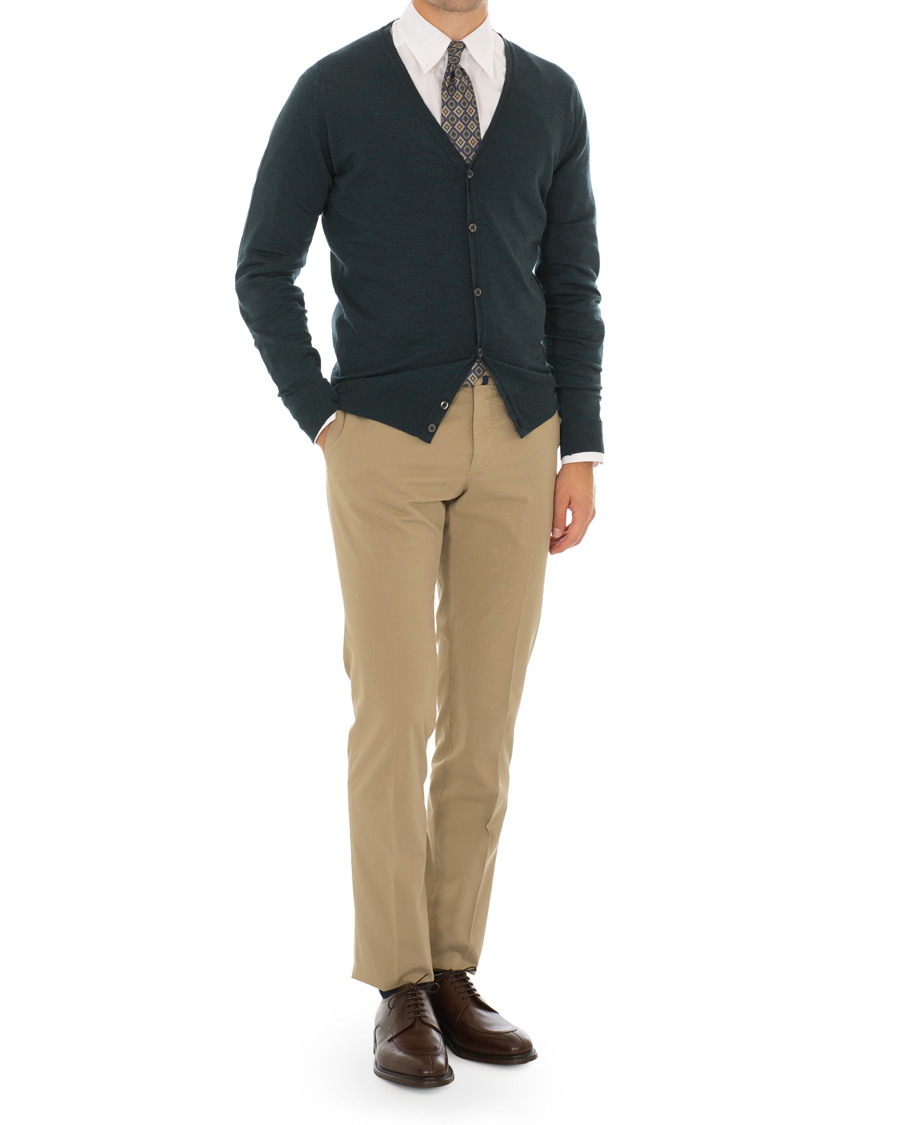 Herren | Pullover | John Smedley | Petworth Merino Cardigan Racing Green