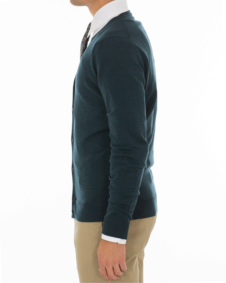Herren | Pullover | John Smedley | Petworth Merino Cardigan Racing Green