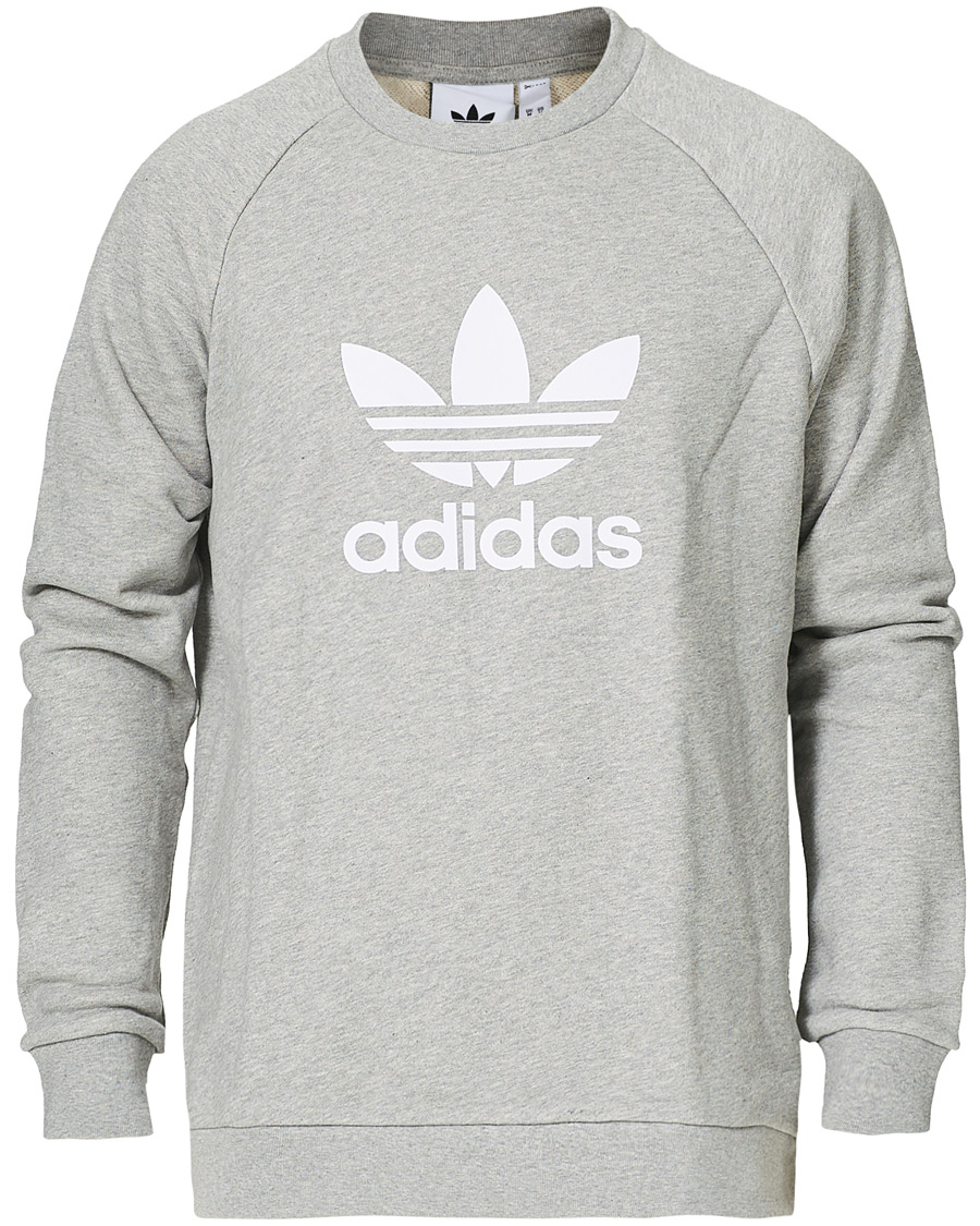 Herren | Pullover | adidas Originals | Trefoil Crew Neck Sweatshirt Grey Melange