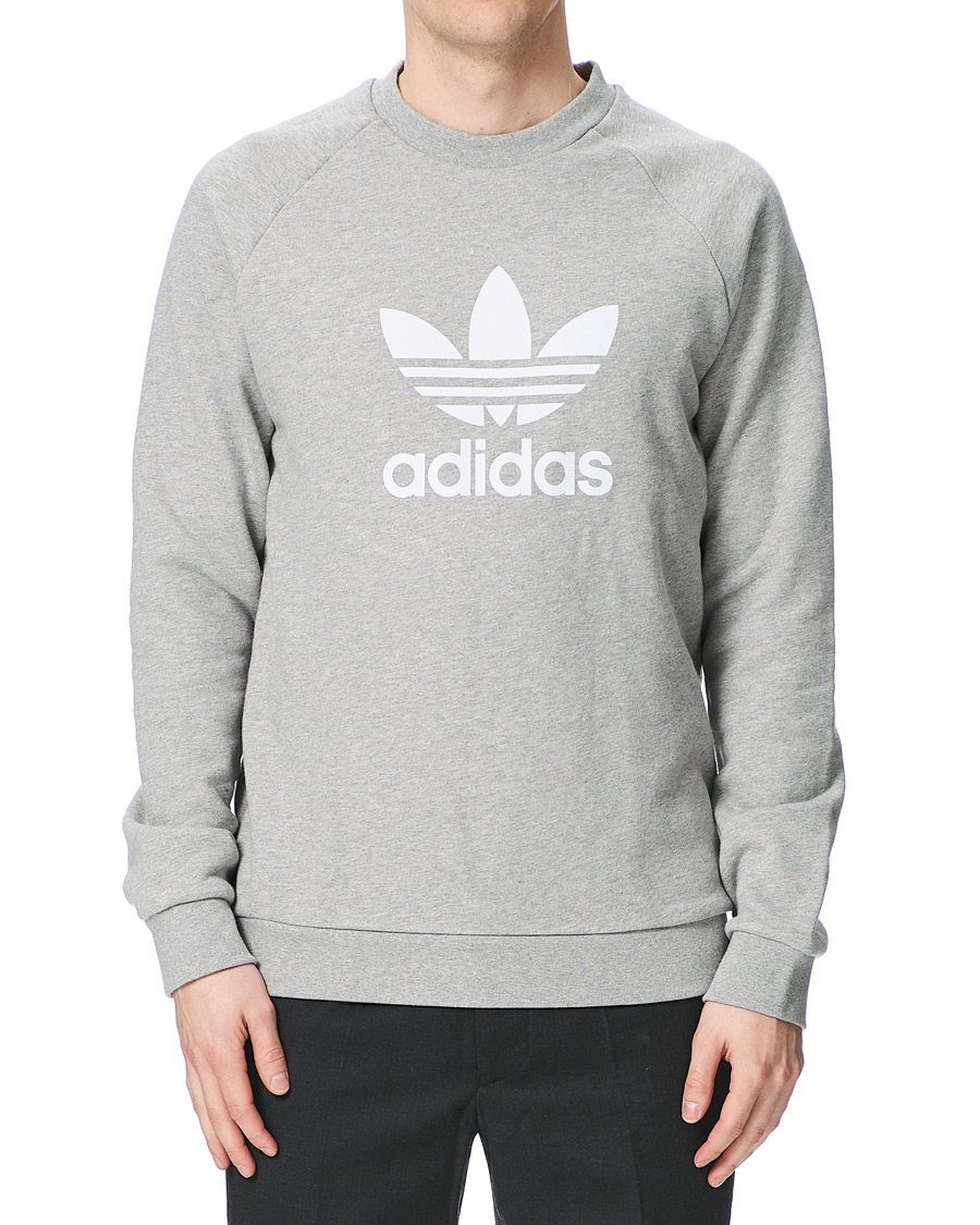 Herren | Pullover | adidas Originals | Trefoil Crew Neck Sweatshirt Grey Melange