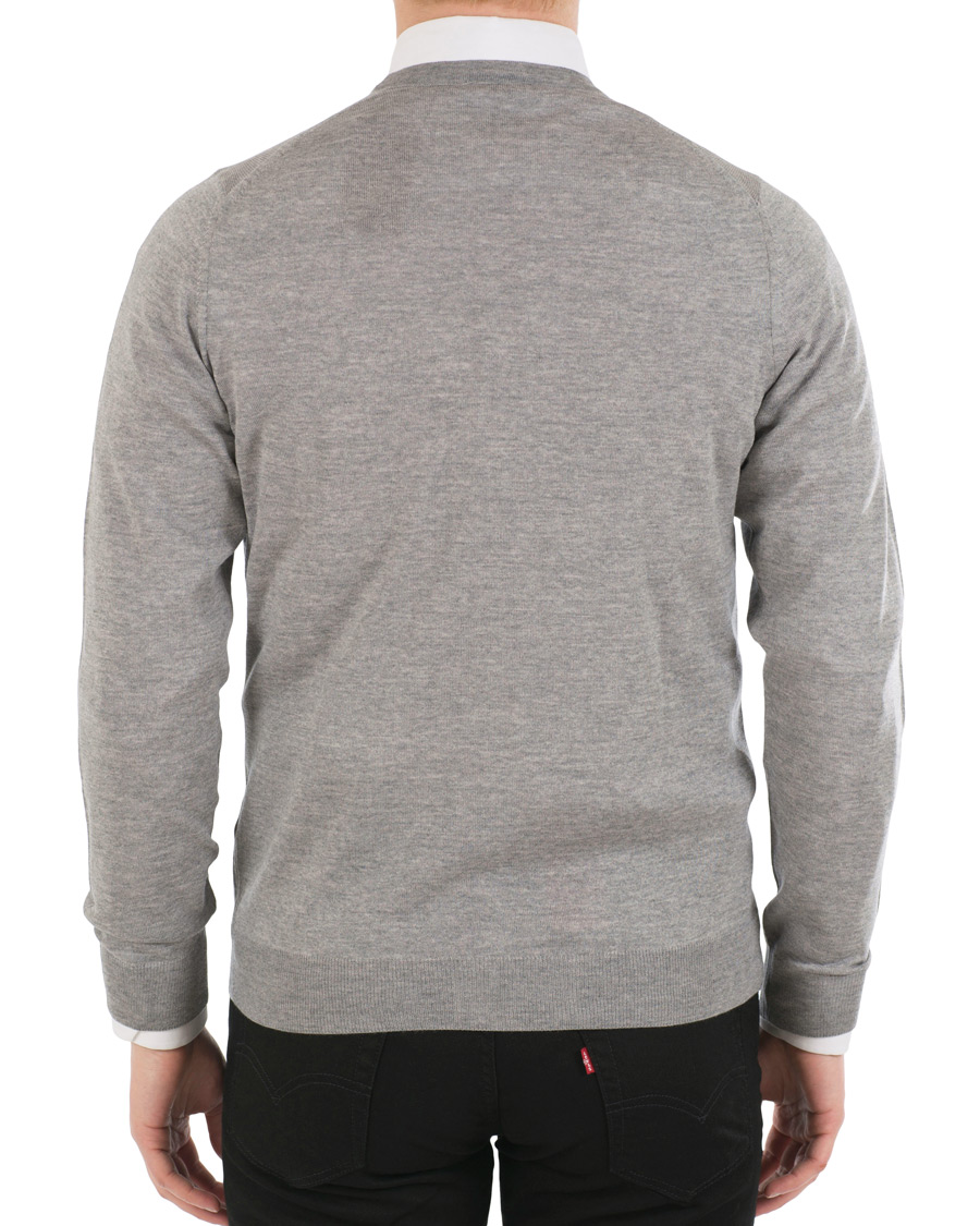 Herren | Pullover | Stenströms | Merino Zegna Knitted Cardigan Grey
