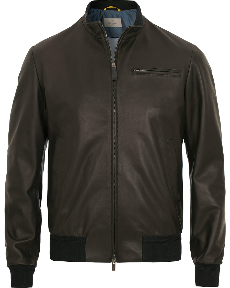 Herren | Jacken | Canali | Leather Jacket Black
