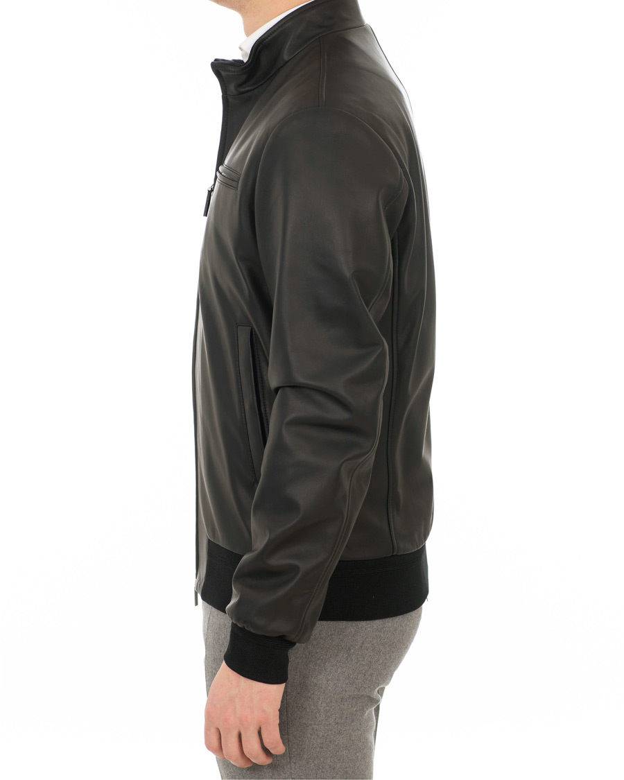 Herren | Jacken | Canali | Leather Jacket Black