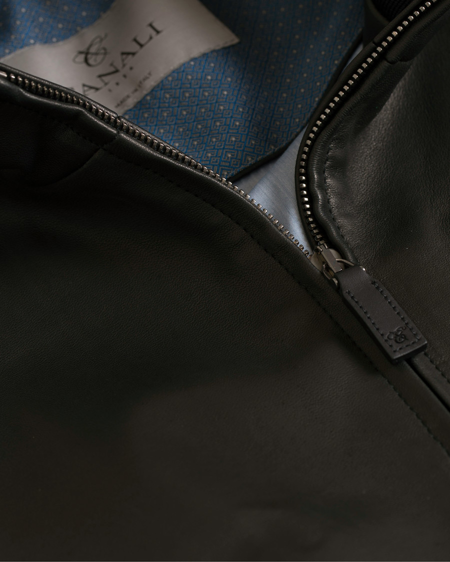 Herren | Jacken | Canali | Leather Jacket Black