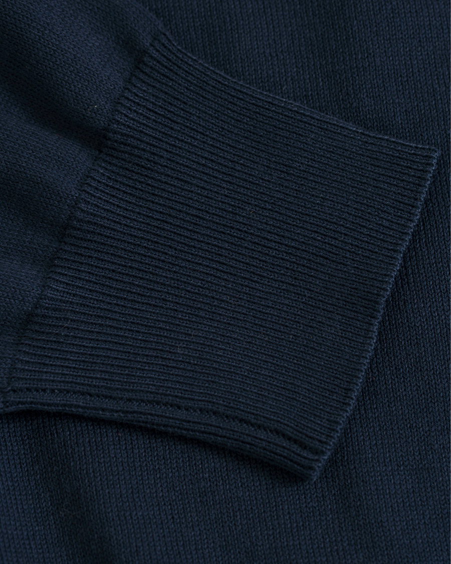 Herren | Pullover | Canali | Cotton Full Zip Navy