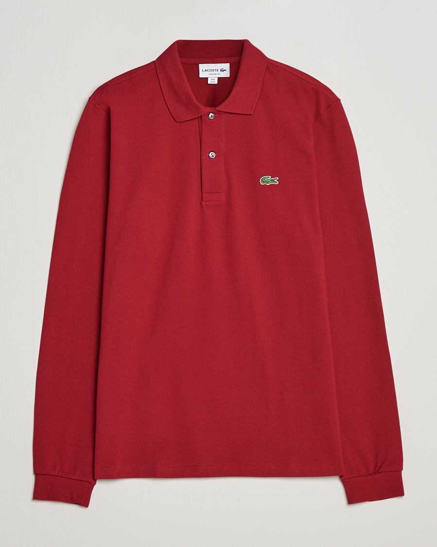Herren | Poloshirts | Lacoste | Original Long Sleeve Polo Piké Bordeaux