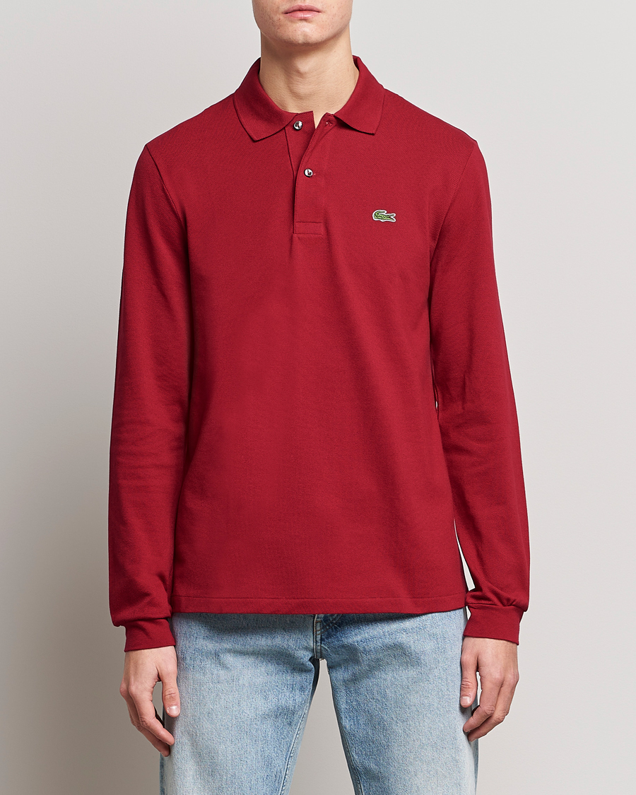 Herren | Poloshirts | Lacoste | Original Long Sleeve Polo Piké Bordeaux