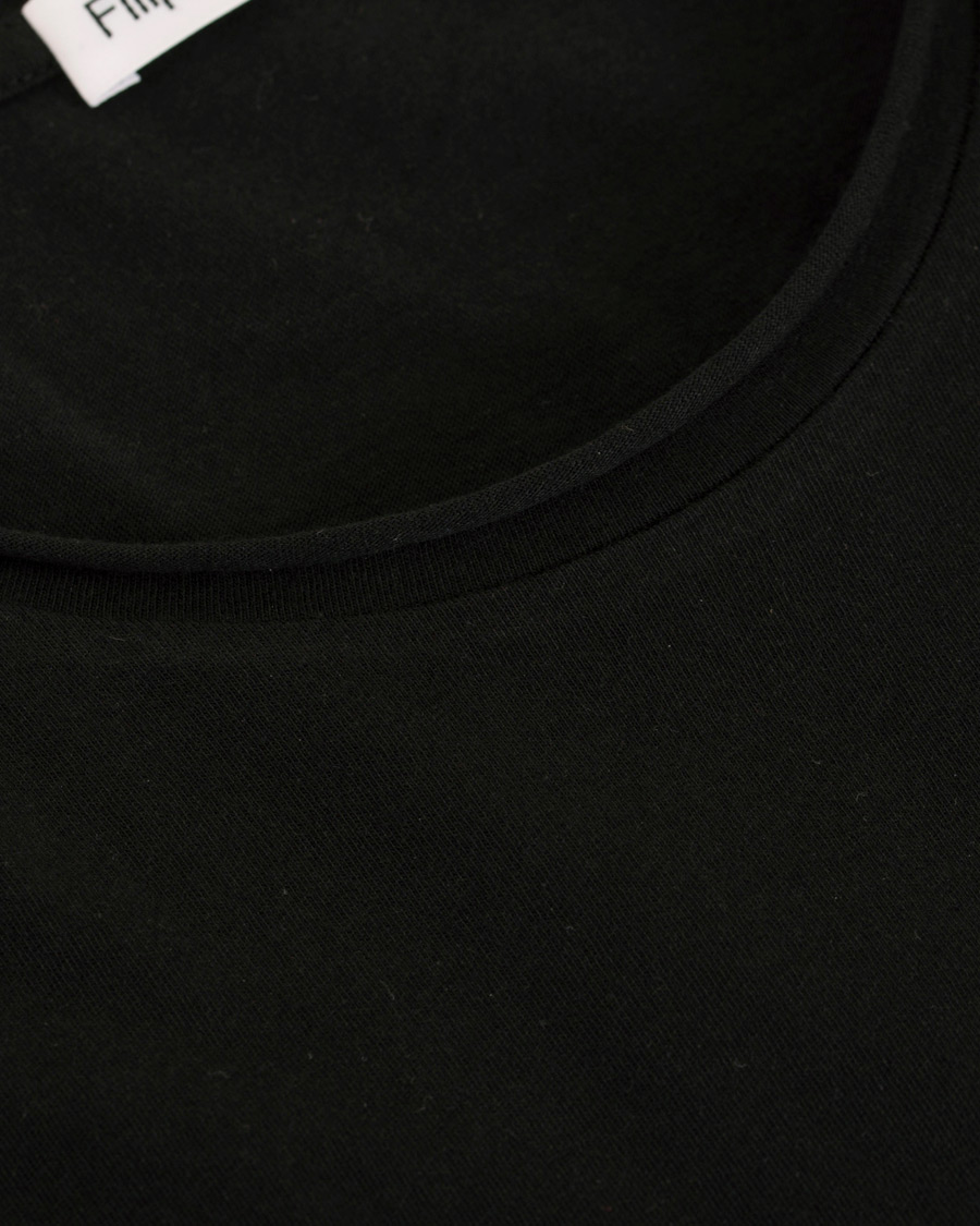 Herren | T-Shirts | Filippa K | Roll Neck Crew Neck Tee Black