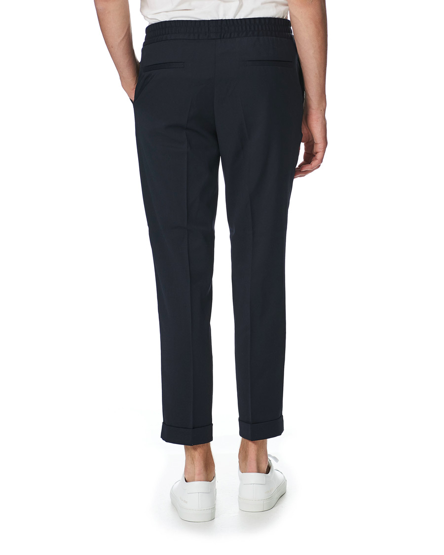 Herren | Hosen | Filippa K | Terry Gabardine Cropped Turn Up Trousers Navy