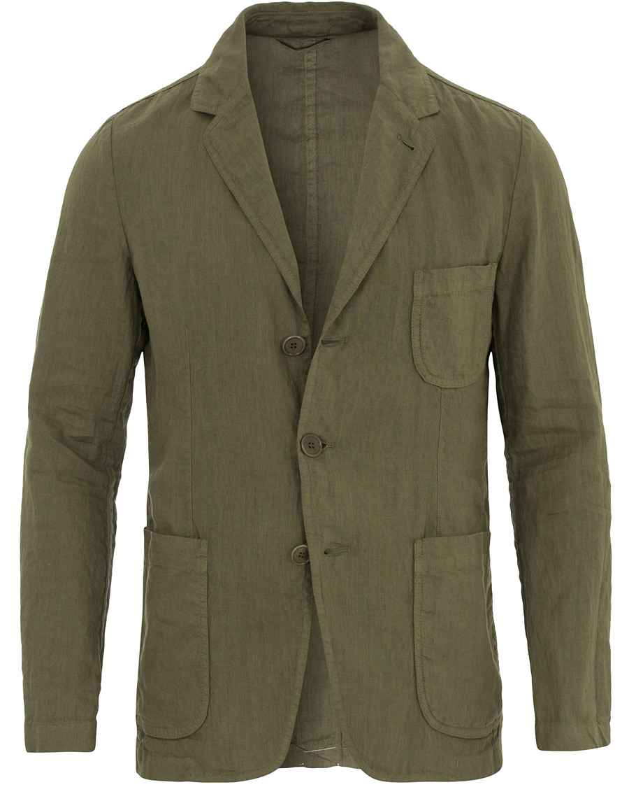 Herren | Sakkos | Aspesi | Samuraki Linen Blazer Green