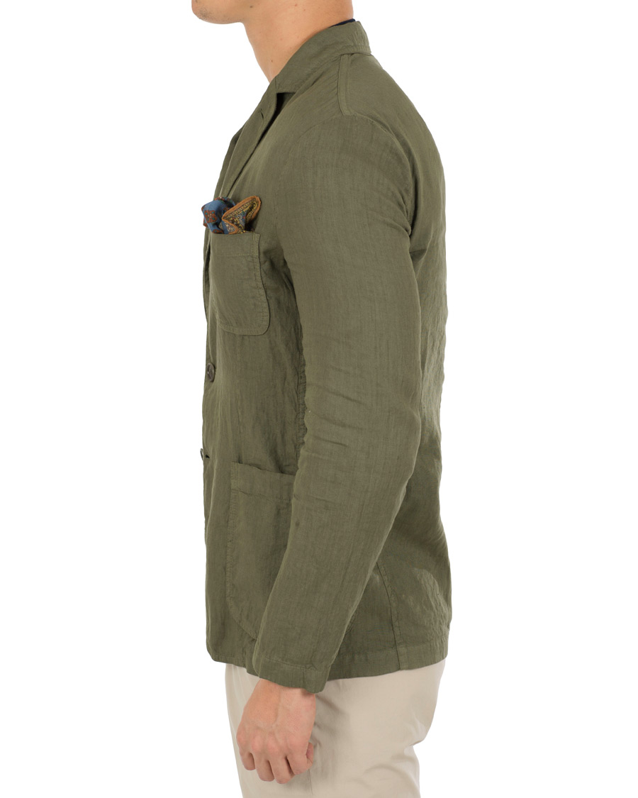 Herren | Sakkos | Aspesi | Samuraki Linen Blazer Green