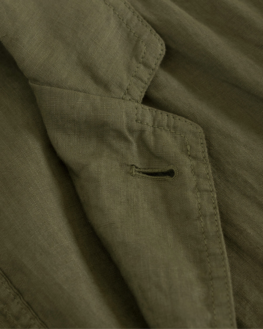 Herren | Sakkos | Aspesi | Samuraki Linen Blazer Green
