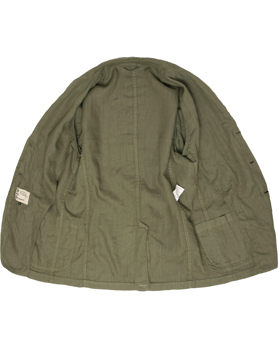 Herren | Sakkos | Aspesi | Samuraki Linen Blazer Green