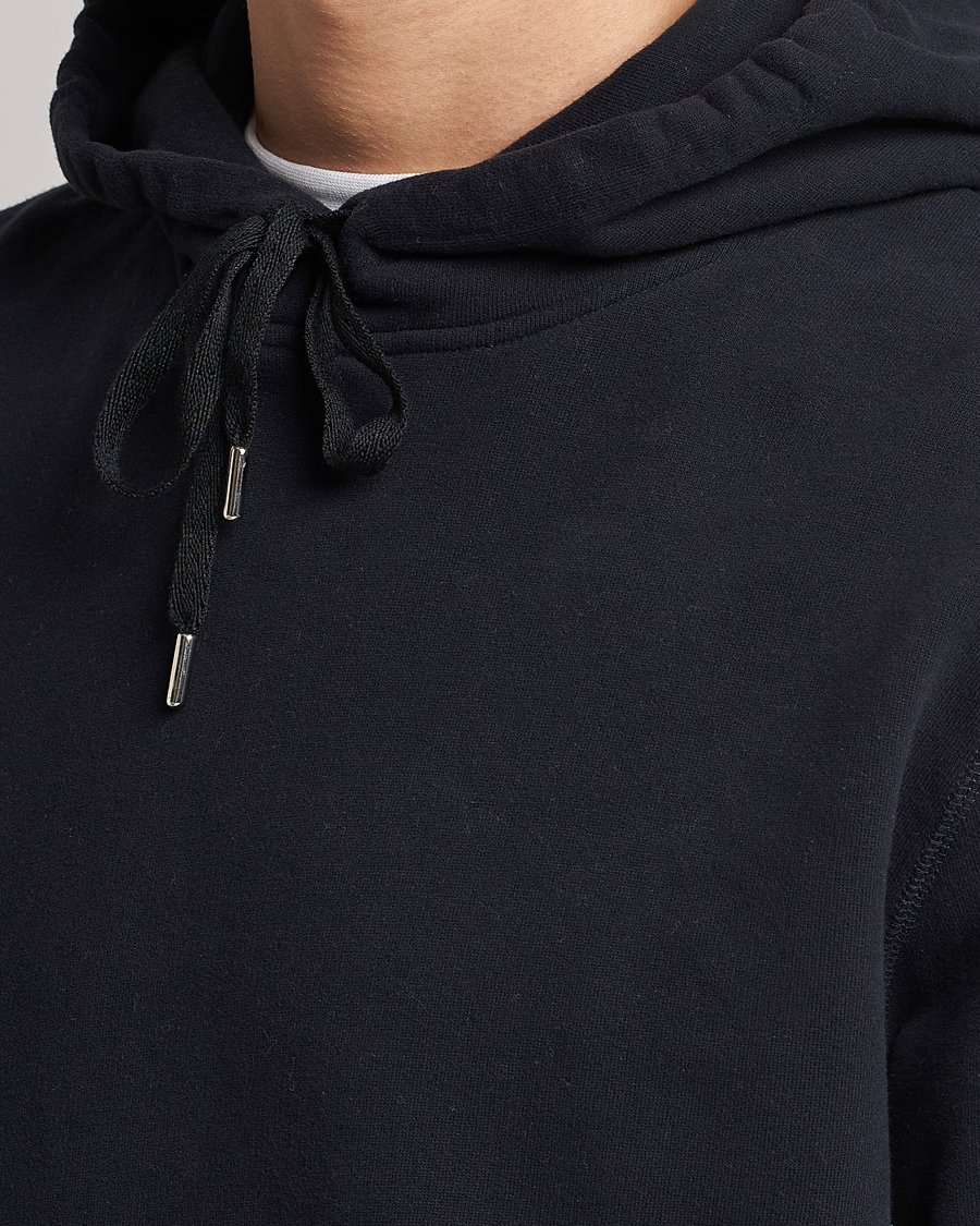 Herren | Pullover | Sunspel | Loopback Hoodie Black