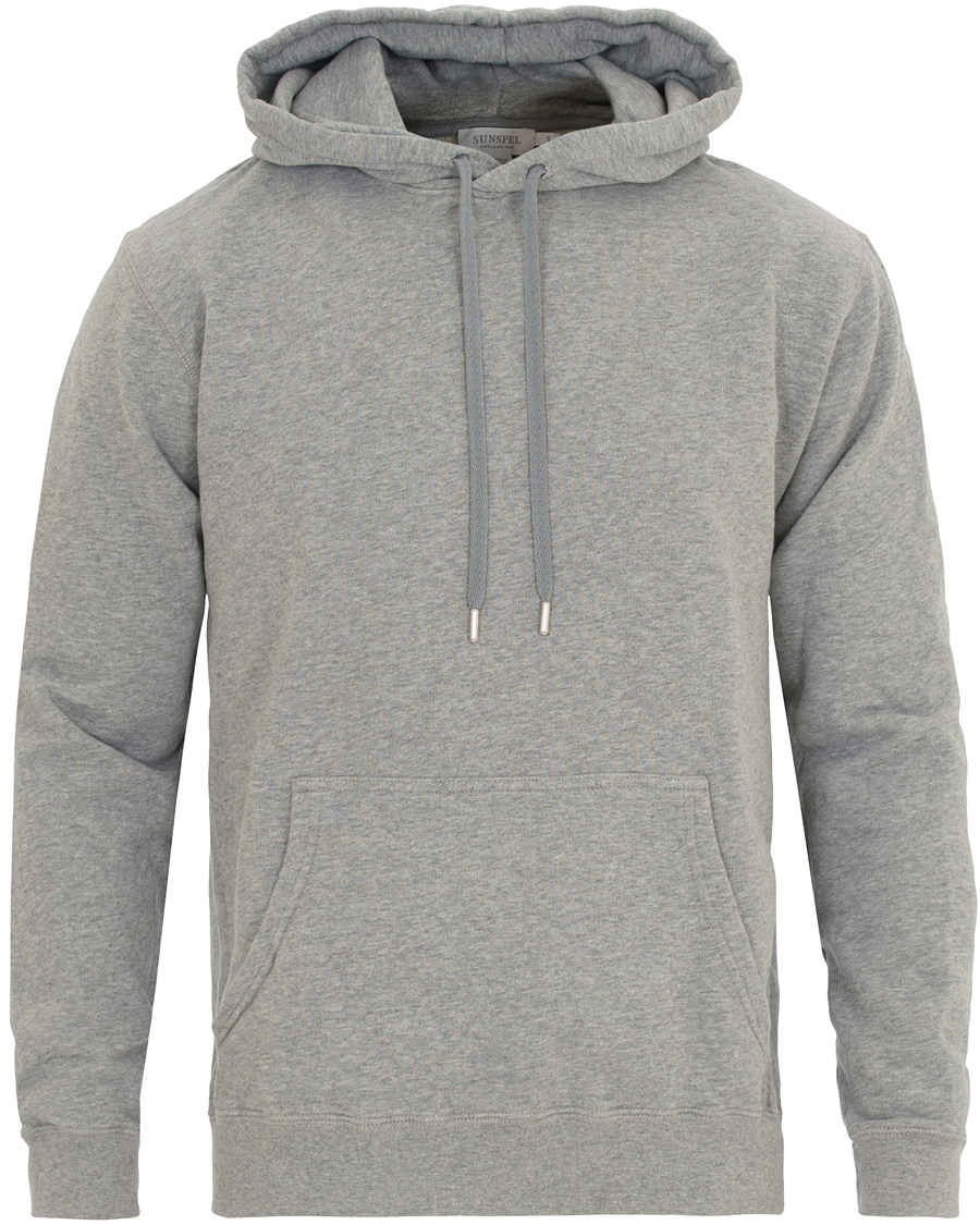 Herren | Pullover | Sunspel | Loopback Hoodie Light Grey