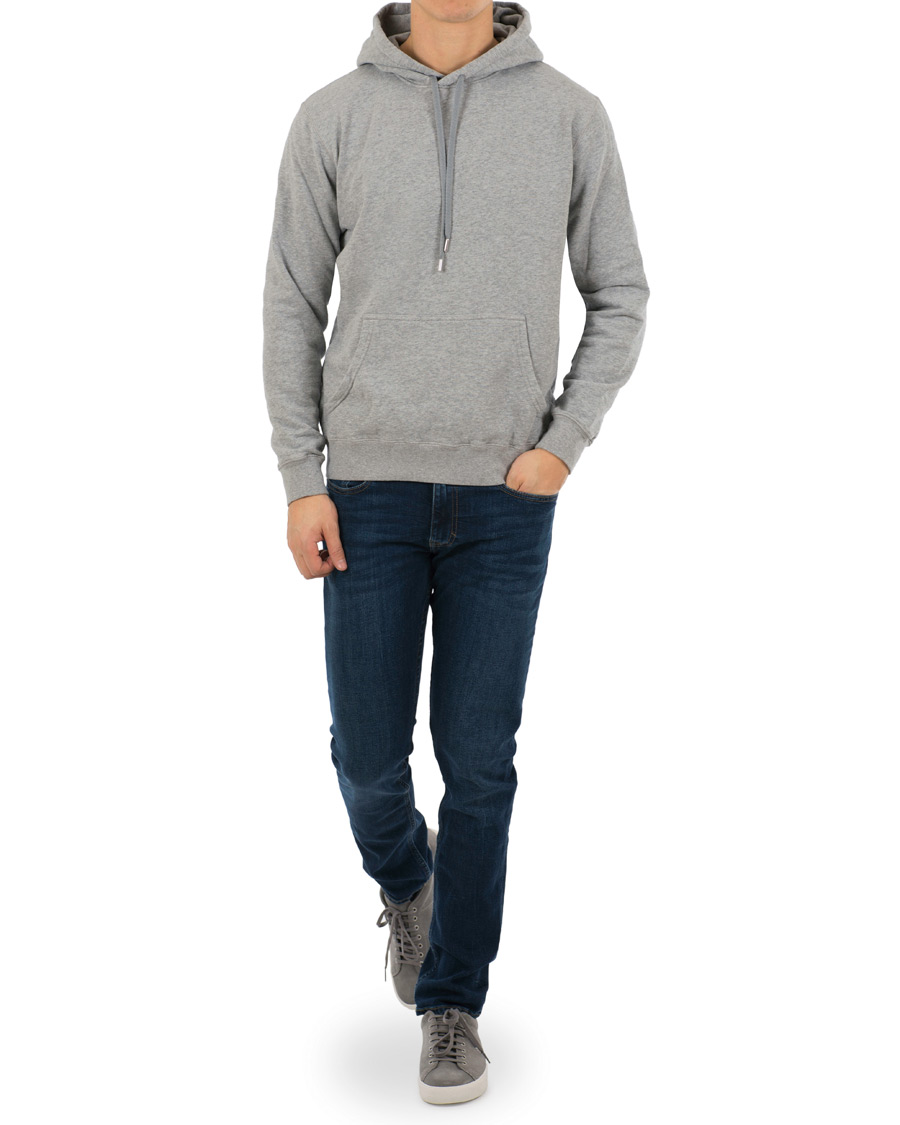 Herren | Pullover | Sunspel | Loopback Hoodie Light Grey