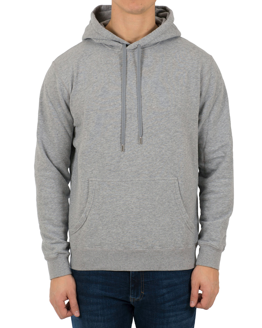 Herren | Pullover | Sunspel | Loopback Hoodie Light Grey
