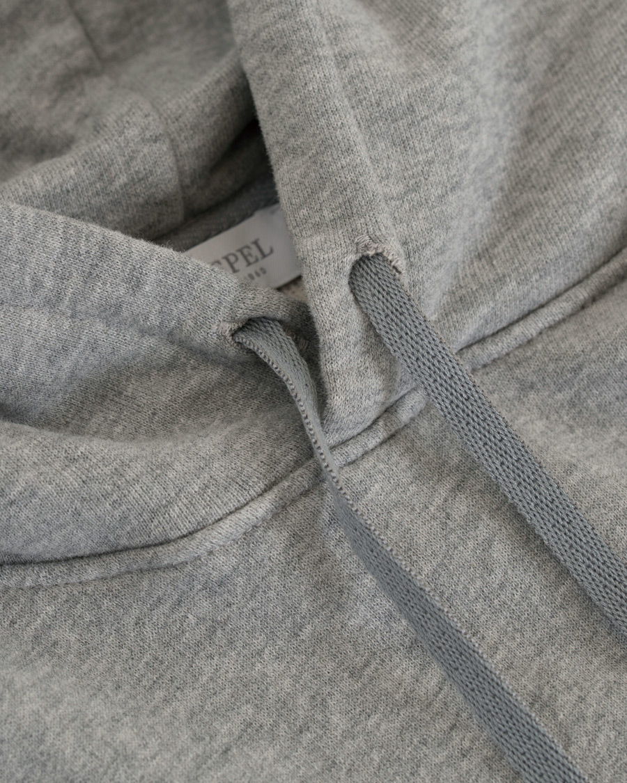 Herren | Pullover | Sunspel | Loopback Hoodie Light Grey
