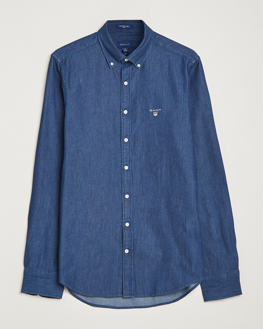 Herren | Hemden | GANT | Slim Fit Denim Shirt Dark Indigo