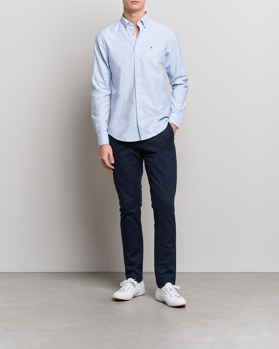 Herren | Hemden | GANT | Slim Fit Oxford Shirt Capri Blue