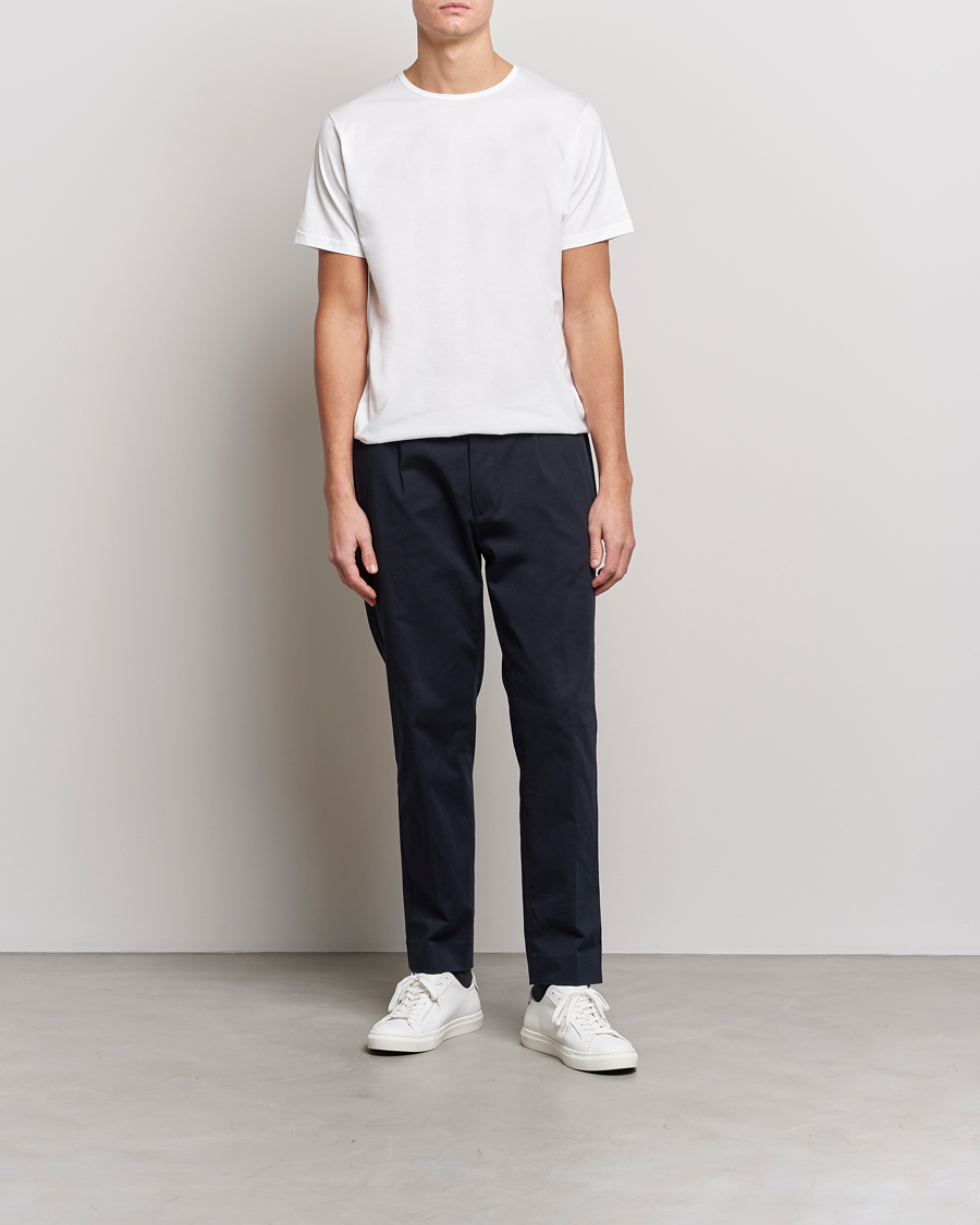 Herren | T-Shirts | Sunspel | Superfine Cotton Crew Neck T-Shirt White