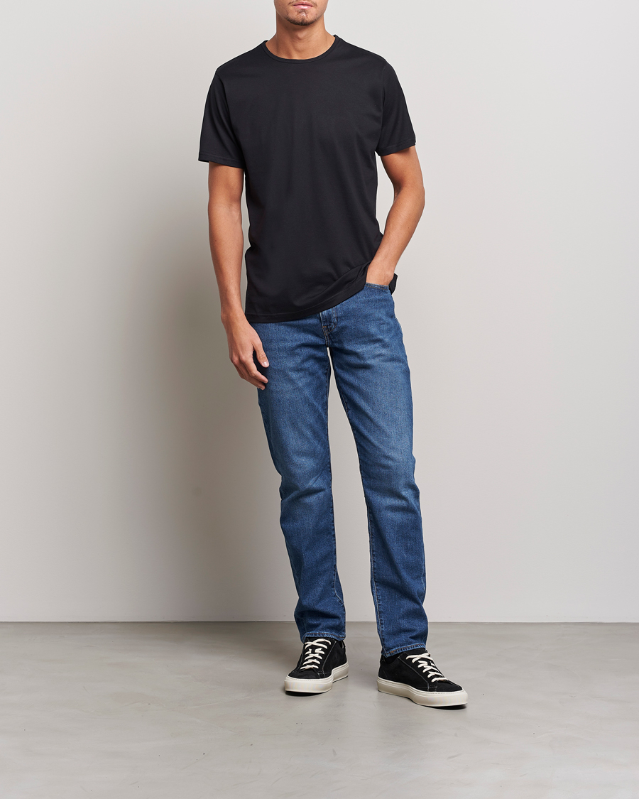 Herren | T-Shirts | Sunspel | Superfine Cotton Crew Neck T-Shirt Black