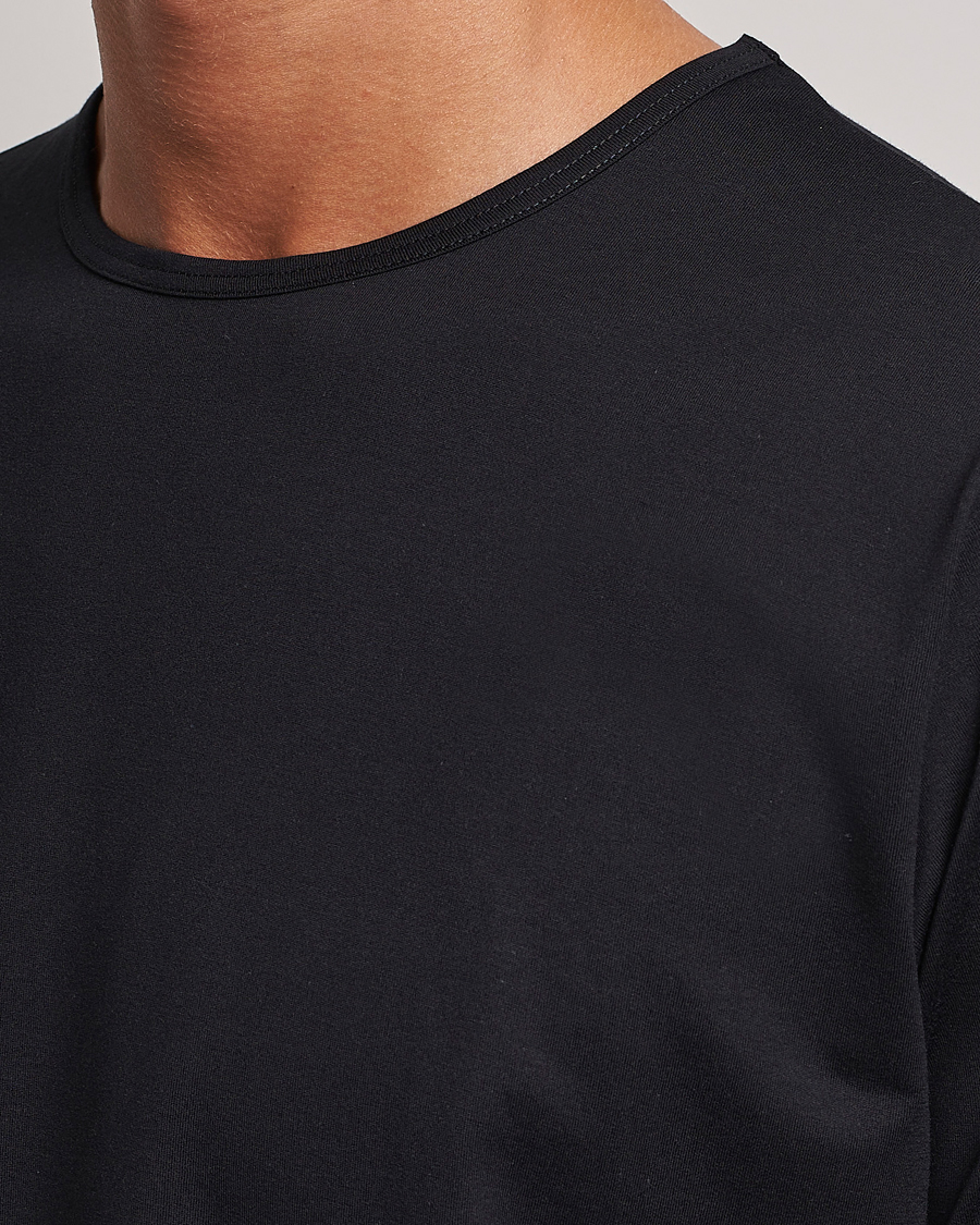 Herren | T-Shirts | Sunspel | Superfine Cotton Crew Neck T-Shirt Black