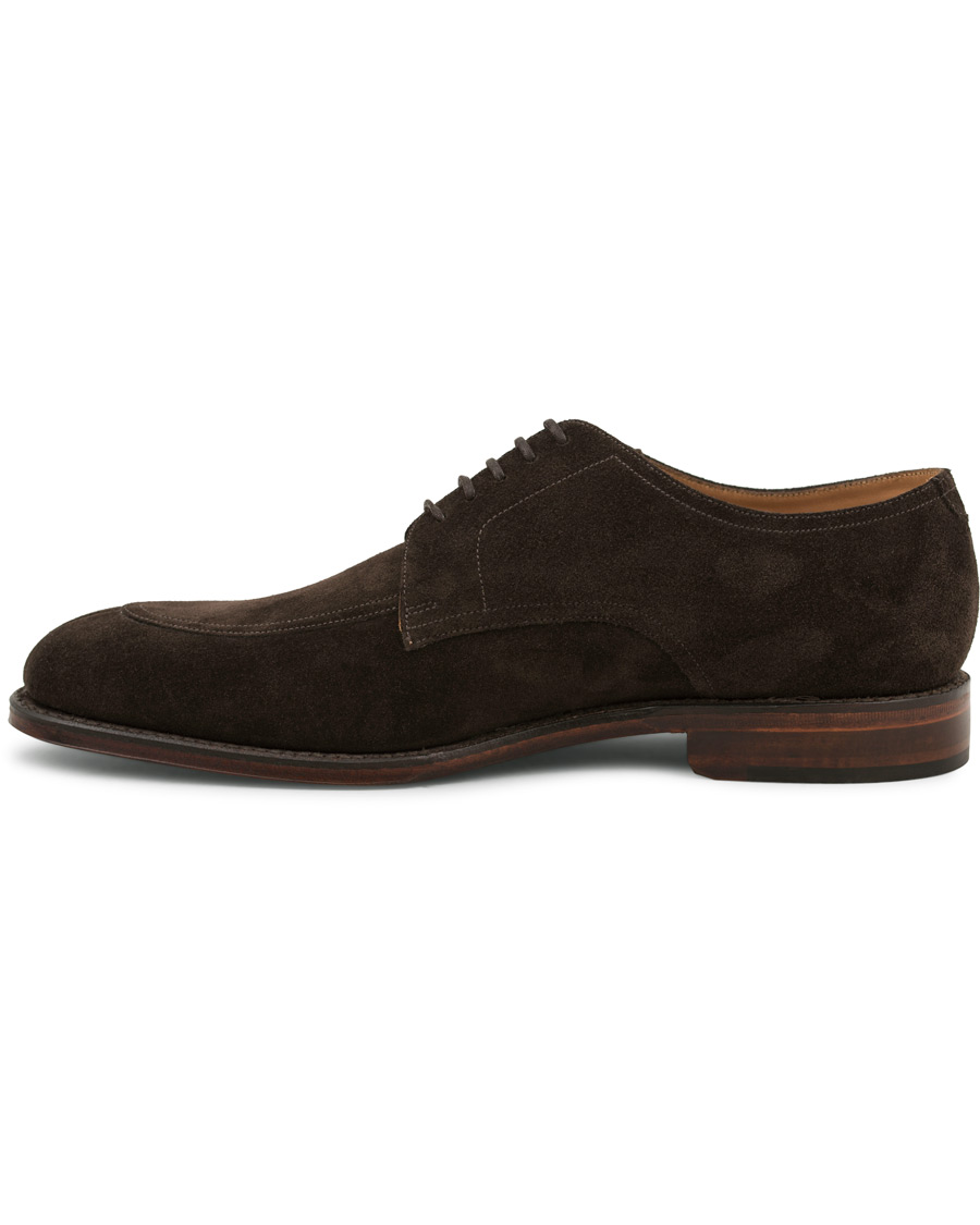 Herren | Loake 1880 Ealing Derby Split Toe Dark Brown Suede | Loake 1880 | Ealing Derby Split Toe Dark Brown Suede