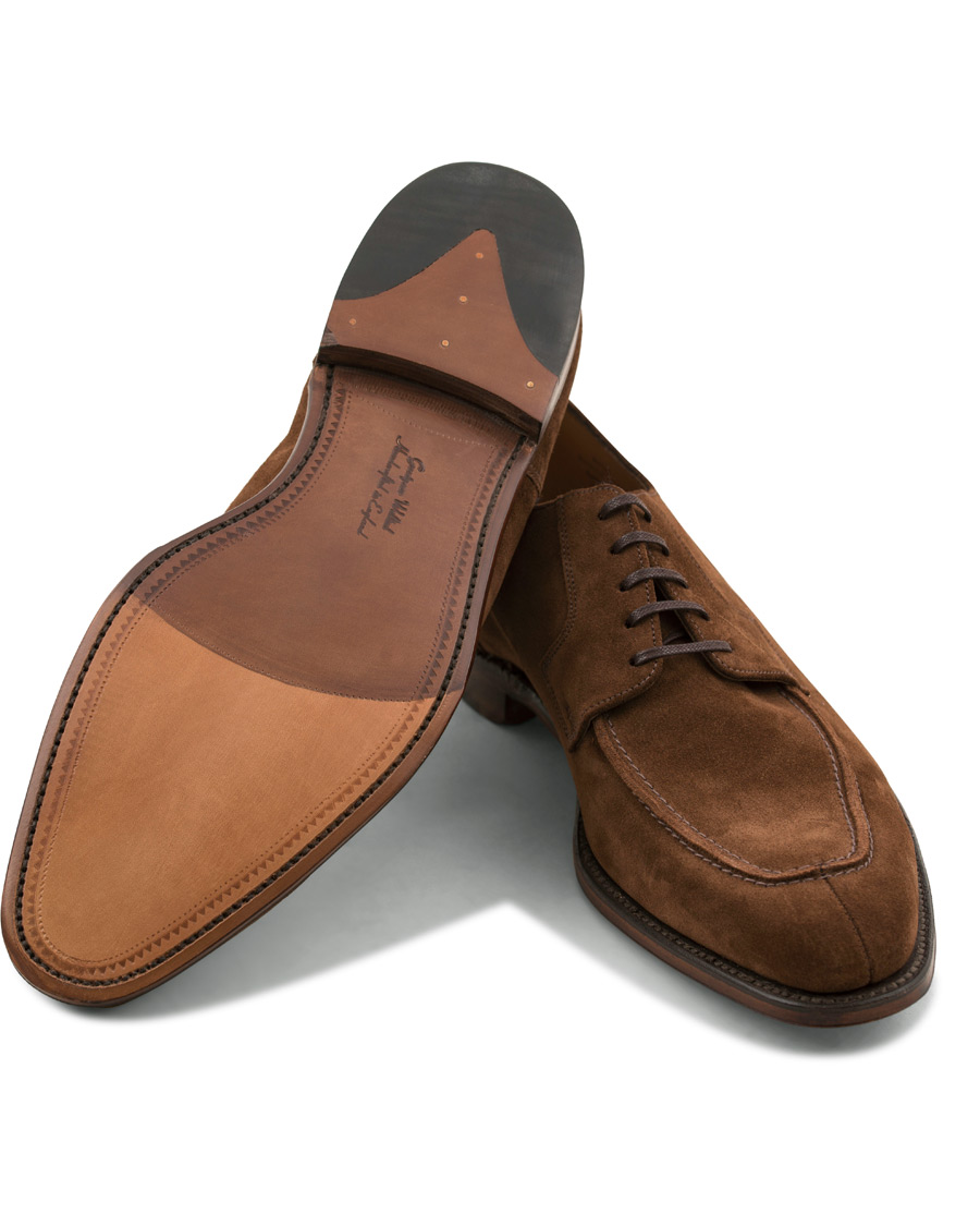 Herren | Loake 1880 Legacy Avon Derby Split Toe Brown Suede | Loake 1880 Legacy | Avon Derby Split Toe Brown Suede