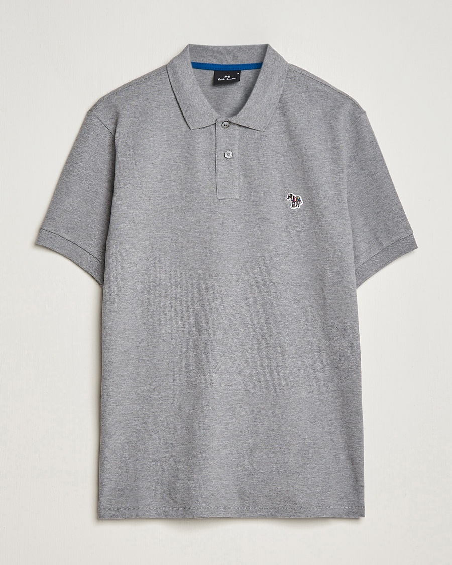 Herren | Poloshirts | PS Paul Smith | Regular Fit Zebra Polo Grey Melange