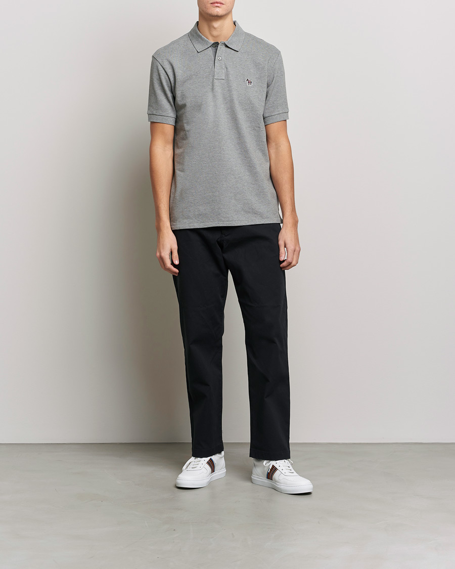 Herren | Poloshirts | PS Paul Smith | Regular Fit Zebra Polo Grey Melange