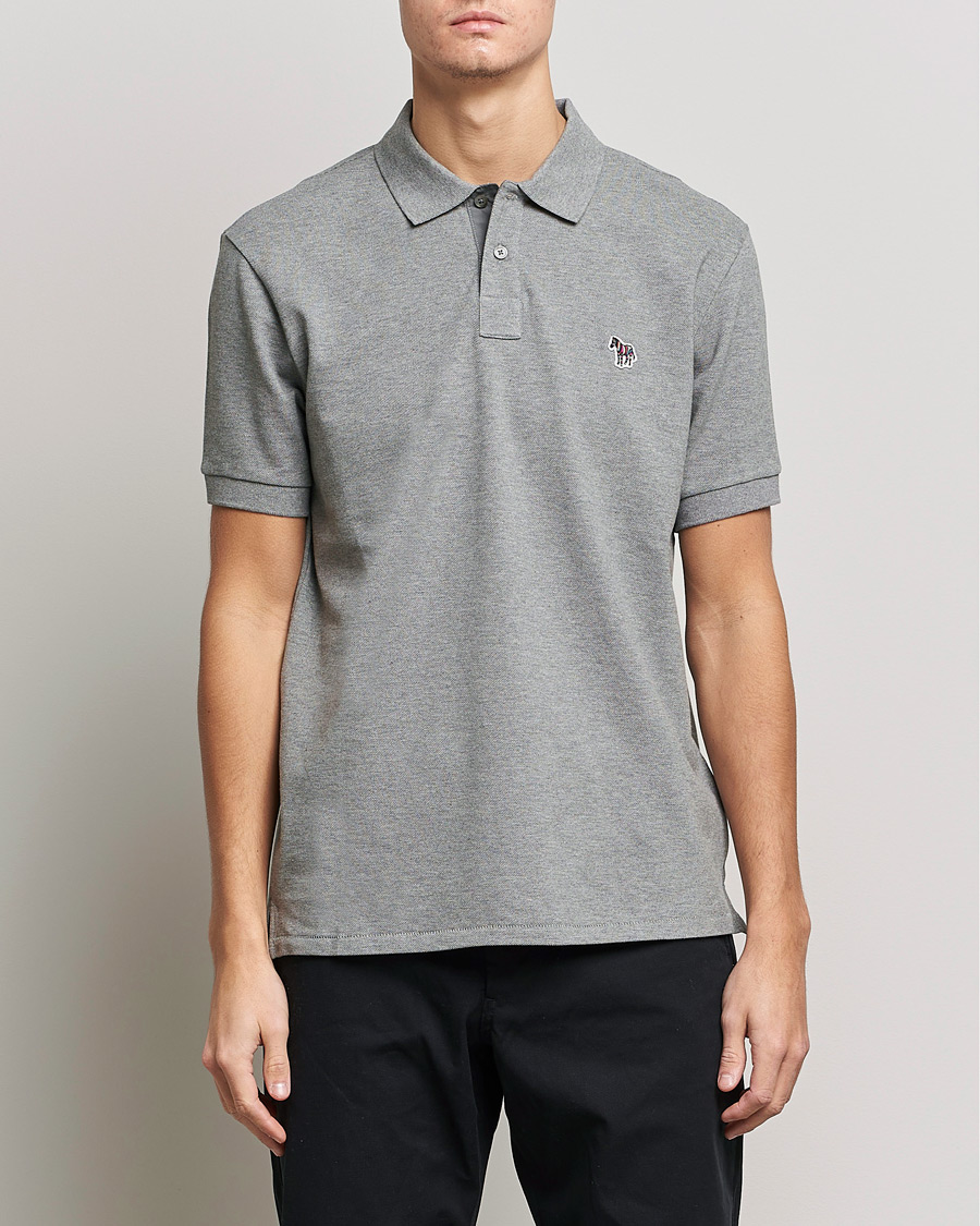 Herren | Poloshirts | PS Paul Smith | Regular Fit Zebra Polo Grey Melange
